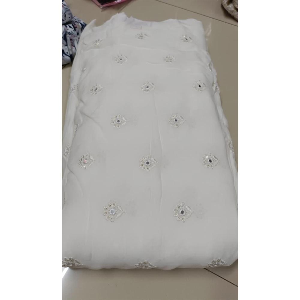 Pure Viscose Georgette Fabric with Mirror & Sequin Work 44