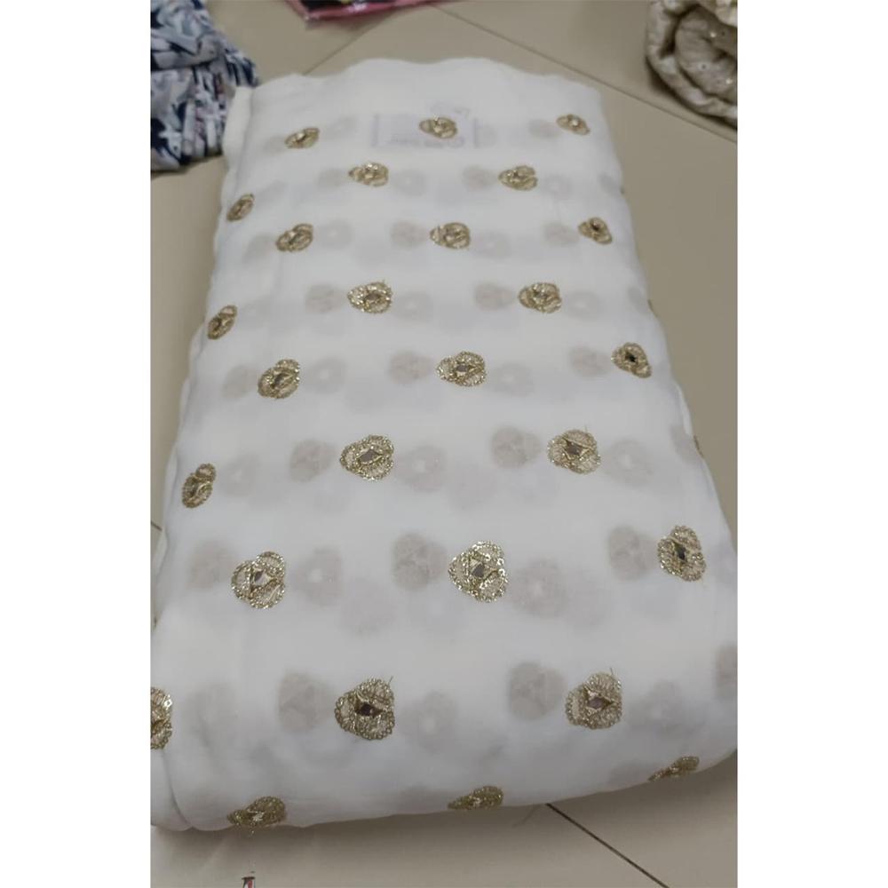 Pure Viscose Georgette Fabric with Mirror & Sequin Work 44