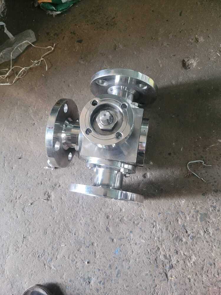 3 Way Ball Valve With Pneumatic Rotary Actuator