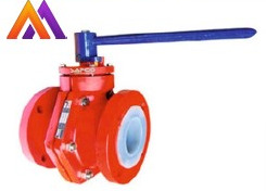 Feppfa Lined Flanged End Ball Valve - Finish: Color Coated