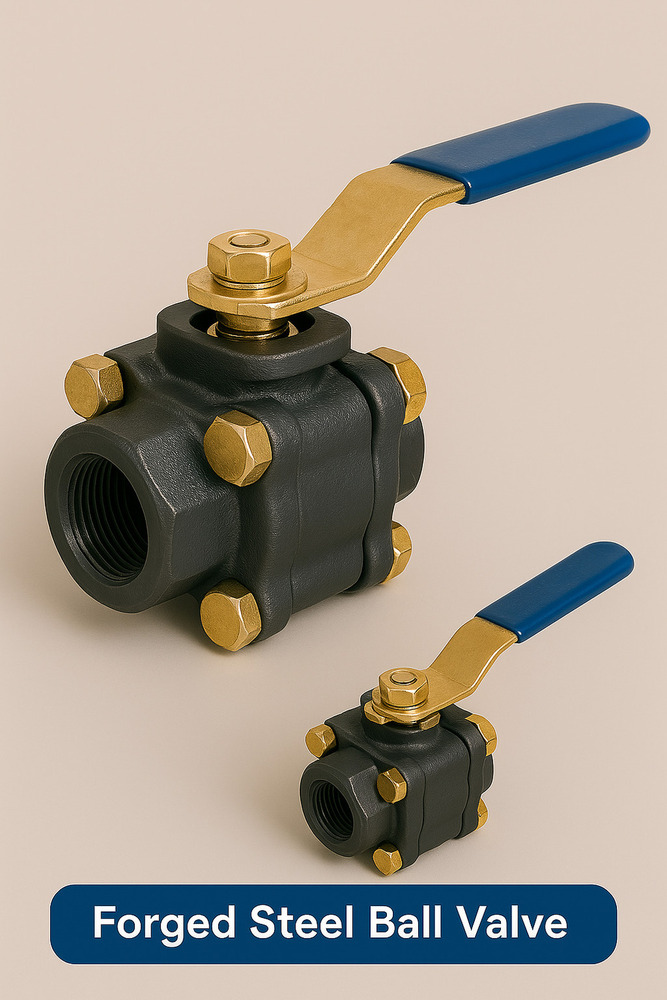 Forged Steel Design Screwed End Ball Valve - Finish: Color Coated