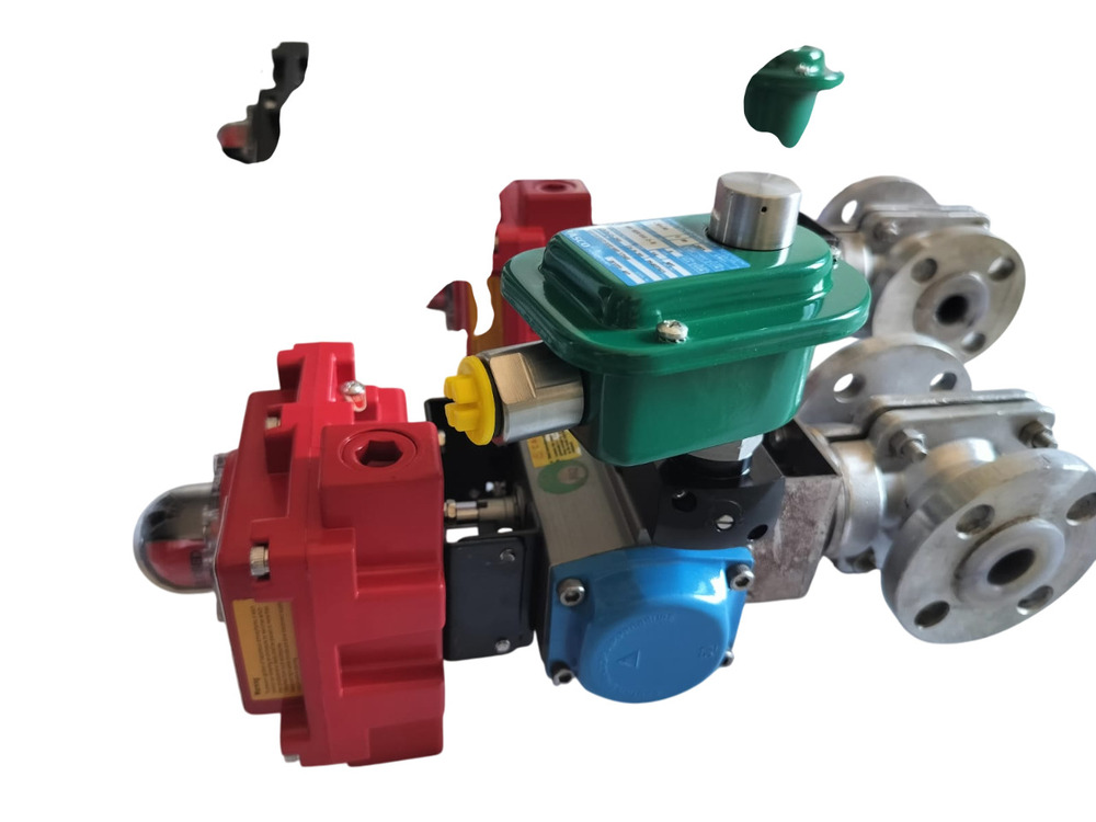 Ball Valve With Pneumatic Rotary Actuator - Finish: Color Coated