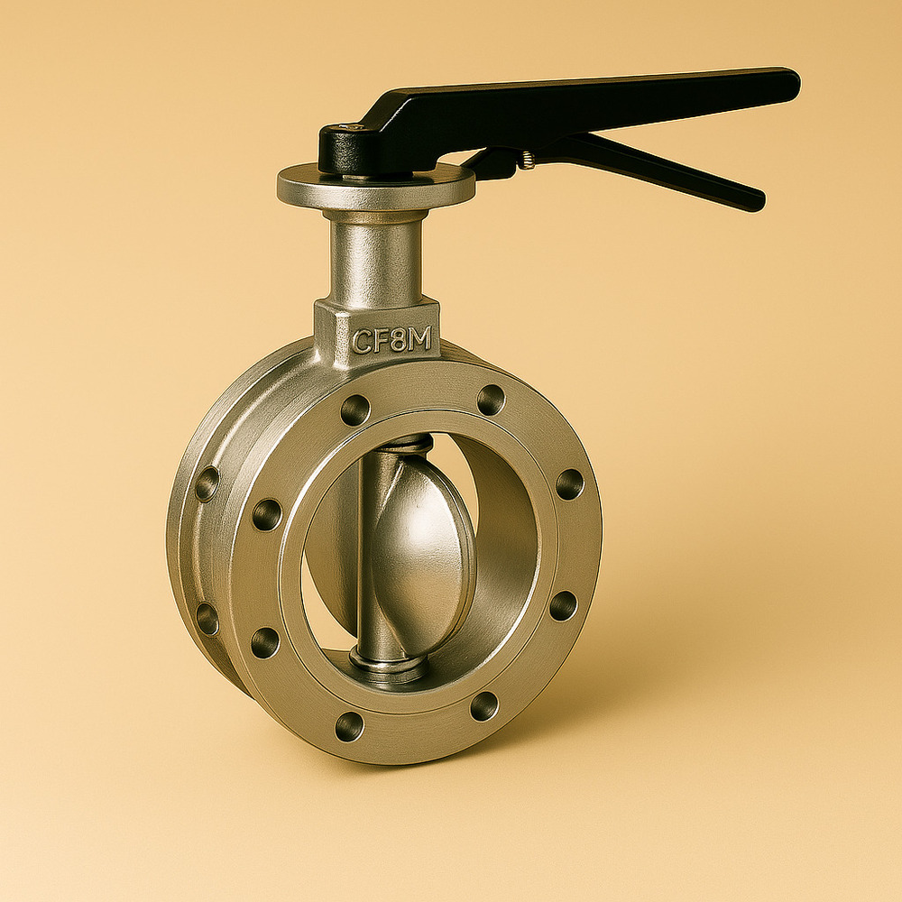 Spherical Disc Type Butterfly Valve - Material: Stainless Steel