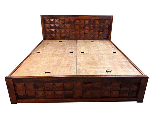 Hardwood Bed - Color: Brown