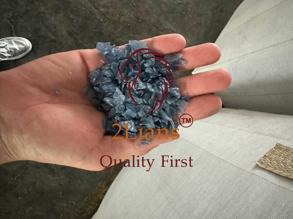 PC water bottle flakes blue tint scrap