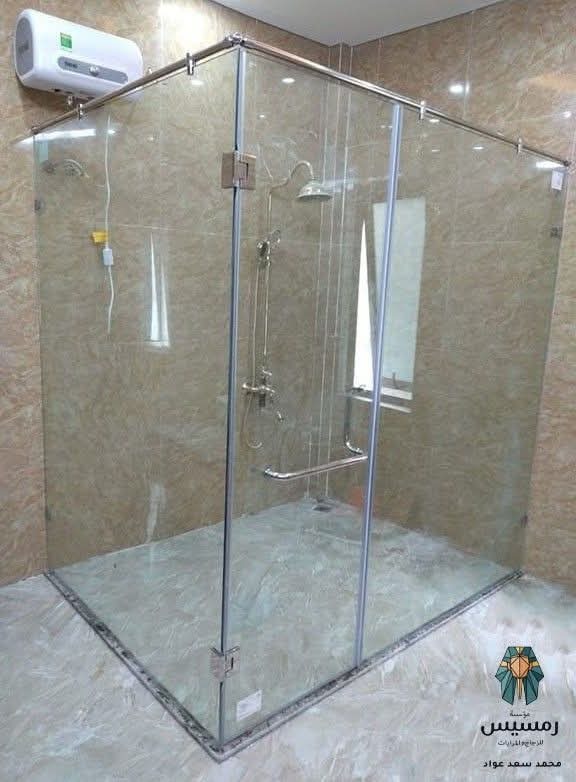 Toughened Glass Shower Partion - Color: Transparent