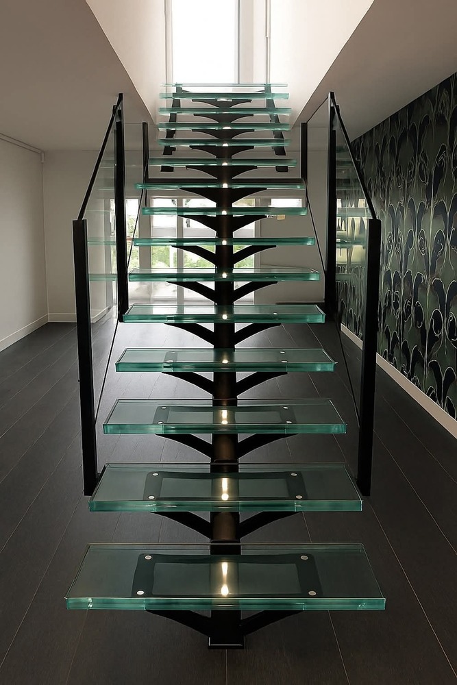 Toughened Glass Stair - Color: Transparent