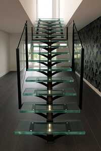 Toughened Glass Stair - Color: Transparent