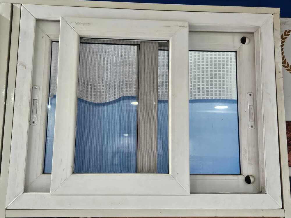 UPVC Window - Bespoke Size, Smooth White Finish, Sliding Functionality, Anti-Corrosion, Customizable Glass Thickness
