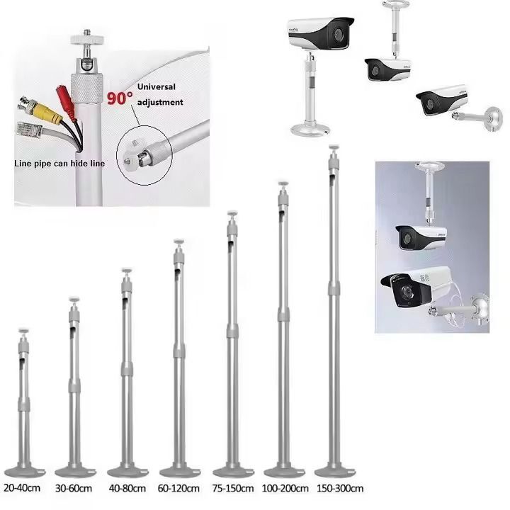 100-200Cm Aluminium Adjustable Camera Stand - Color: Black