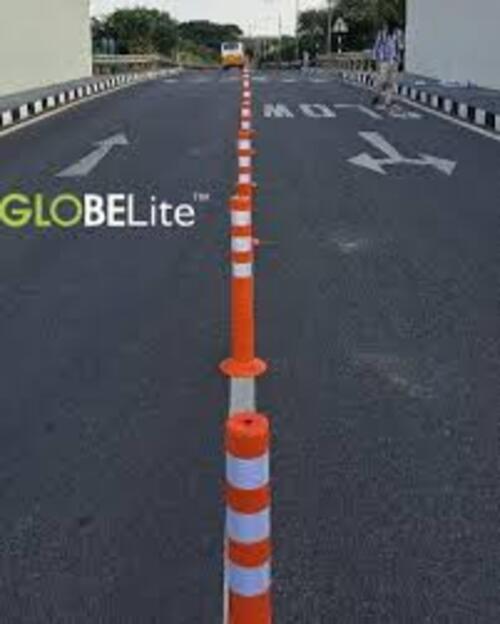 Road Safety Spring Post - Pvc Material, 750 Mm Size, Orange Color | Flexible Design For Direction Sign Usage, 1.1 Kg Weight