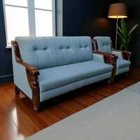 Rk One Sheesham Wood Royal King Standard Sofa Set - Assembly: No Assembly Required