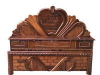 Apple Model Bed Full Sheesham Wood Headboard