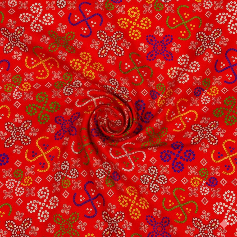 Bandhej Digital Printed fabric