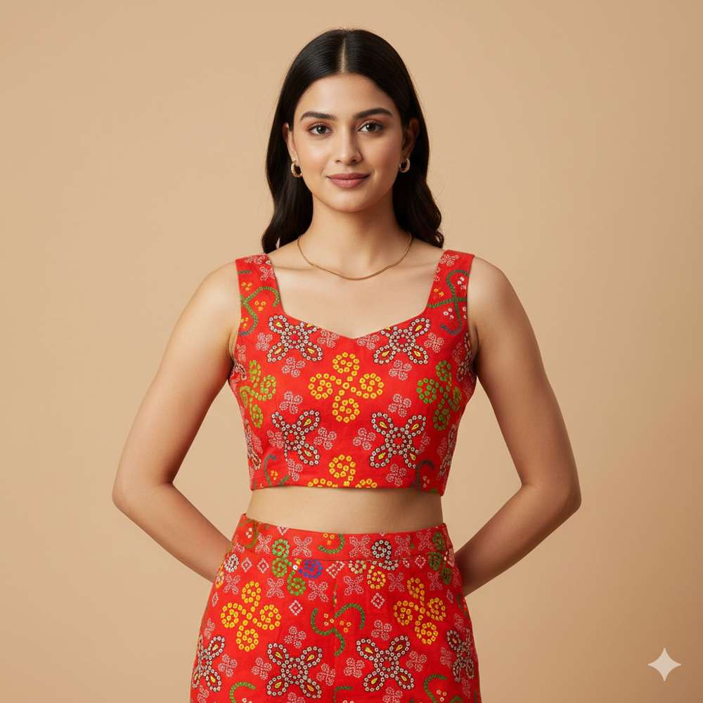 Bandhej Digital Printed fabric