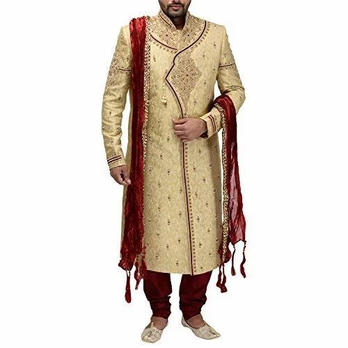 Mans Sherwani - Design: Printed