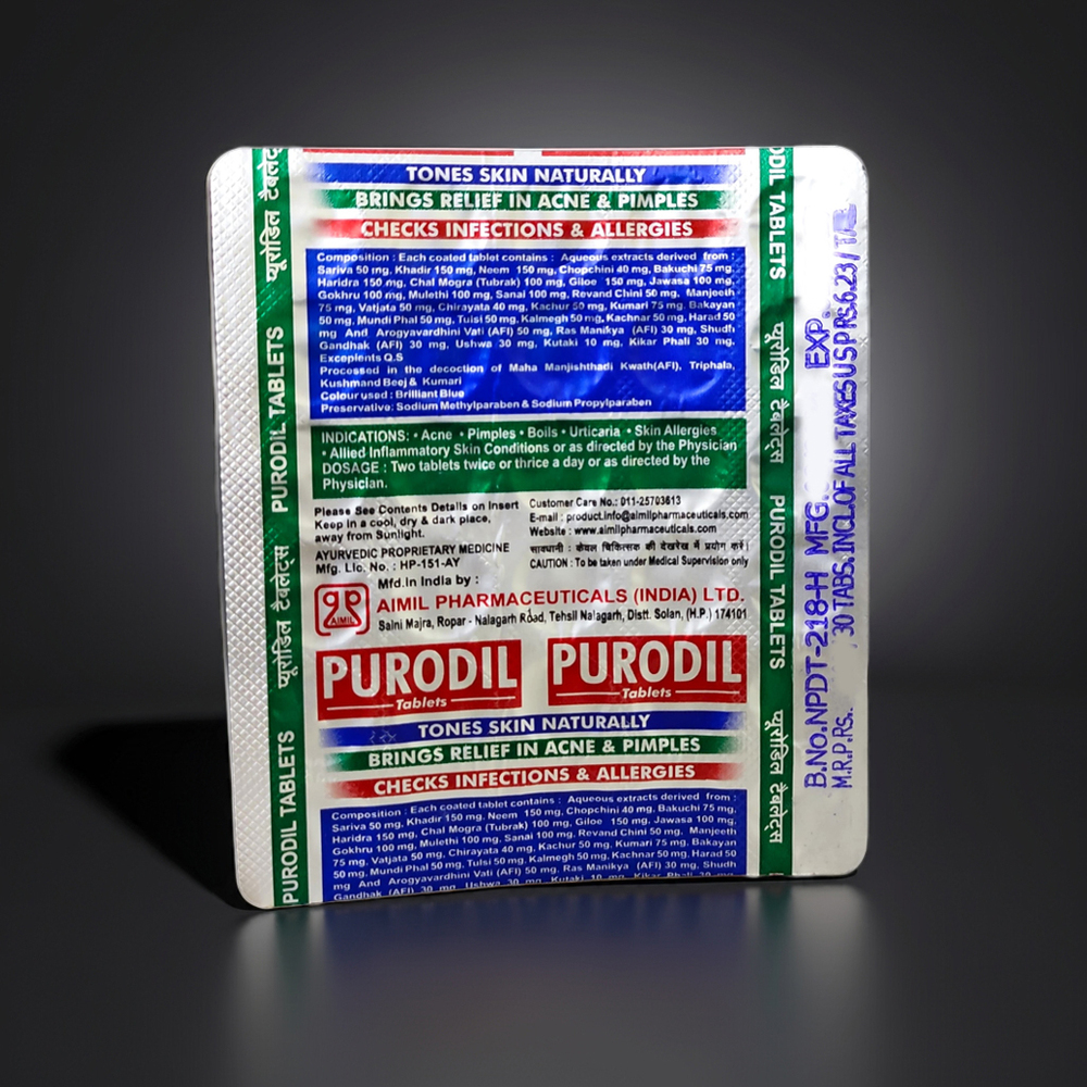 Purodil Tablets - Age Group: For Adults
