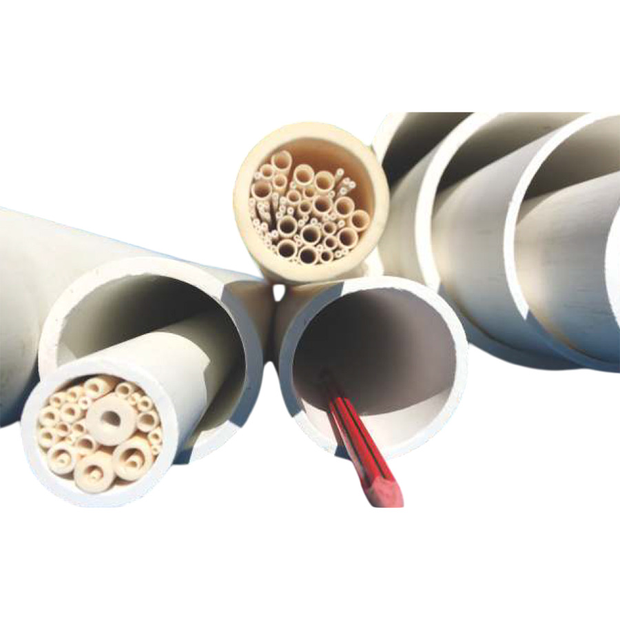 Round Muffles Ceramics Tubes - Color: White