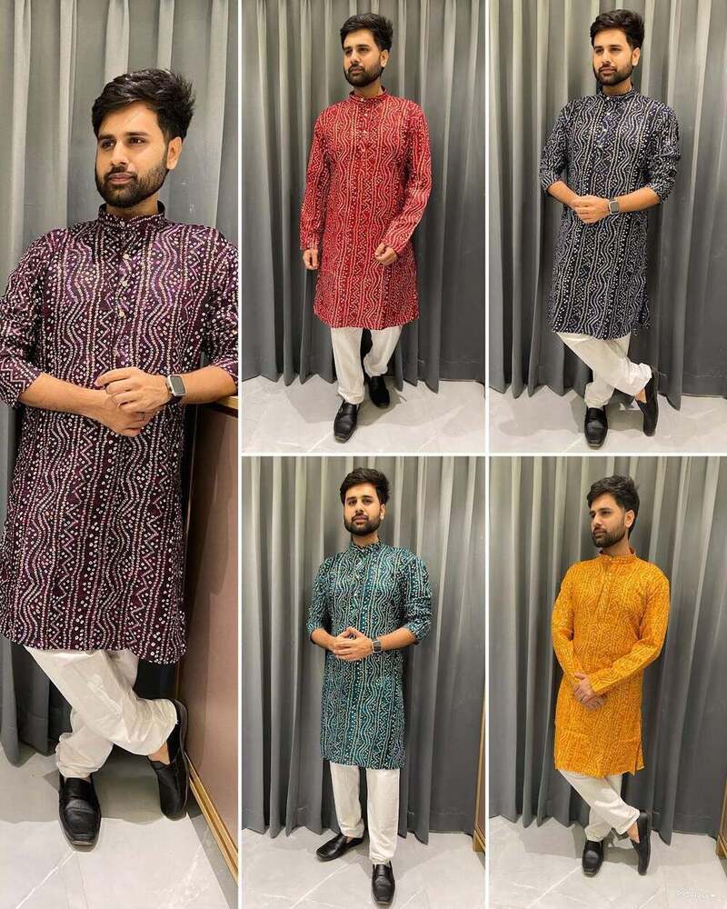 Mens Ethnic Kurta - Color: Multicolor