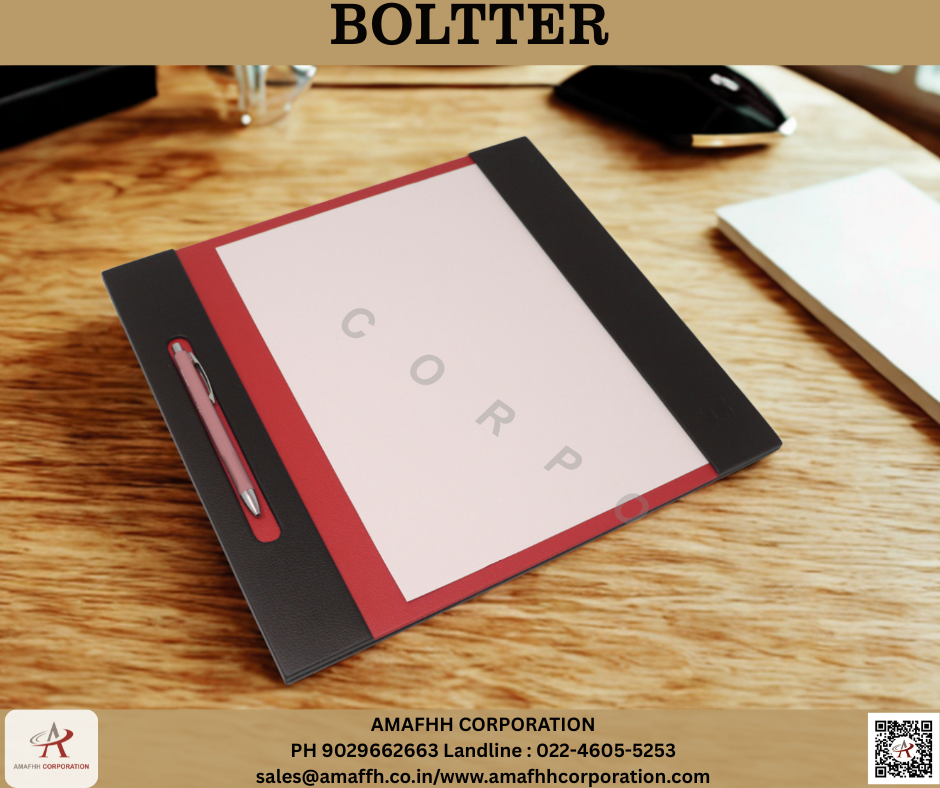 Leatherette Desk Blotter - Color: Dual Black And Red