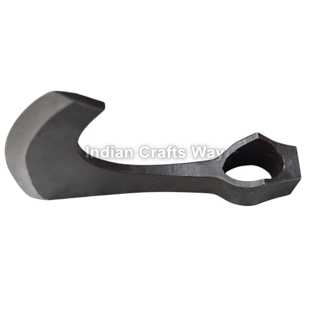 Hand Forged Medieval  Iron Axe - Color: Black