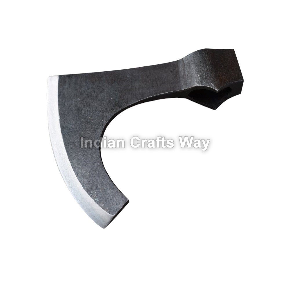 Hand Forged Medieval  Iron Axe - Color: Black