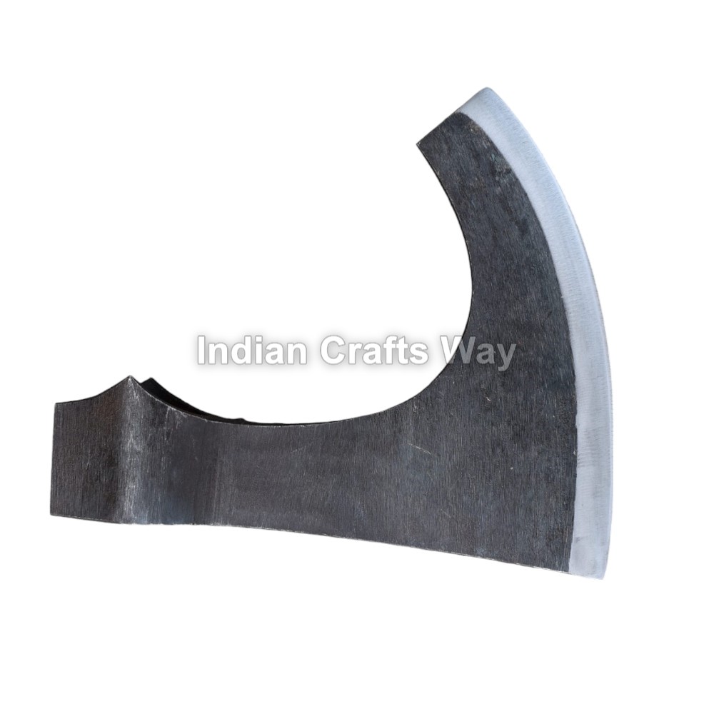 Hand Forged Medieval  Iron Axe - Color: Black
