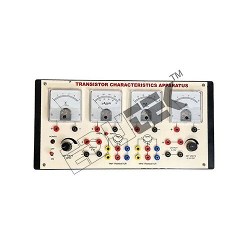 TRANSISTOR CHARACTERISTICS APPARATUS WITH ALUMINUM PANEL & SQUARE METERS, REGULATED POWER SUPPLIES