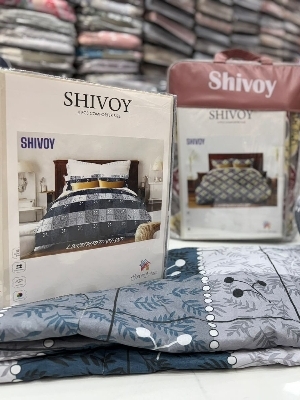 Double Bed Sheet Comforter Glace Cotton Fabric 90*100 - Feature: Washable