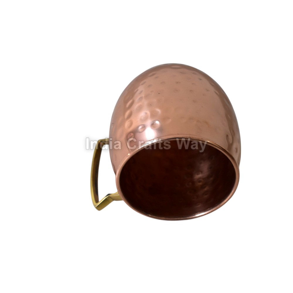 Hand Forged Medieval Copper Mug - Color: Gloden