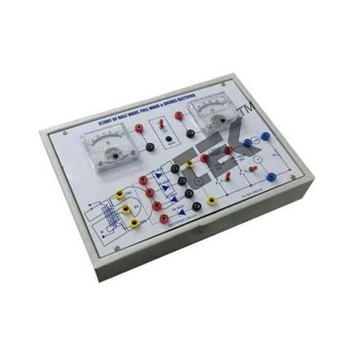 Ripple Factor Apparatus - Aluminum Panel, Dimensions 12x8 Inches | Inbuilt Ac Power Supply 15-0-15v, Selectable Filter Circuit Kit, Dual Meters For Output Voltage & Current, Shockproof Plastic Box