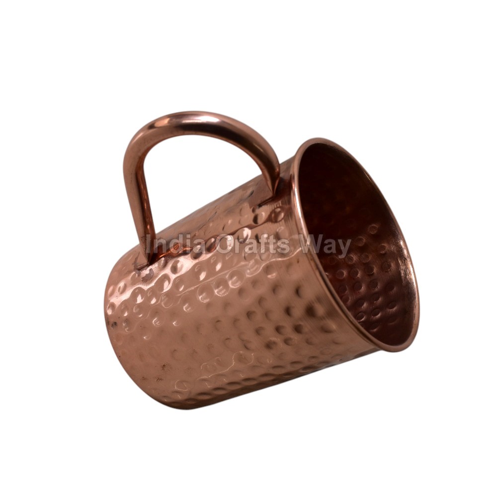 Hand Forged Medieval Mule Copper Mug - Color: Golden