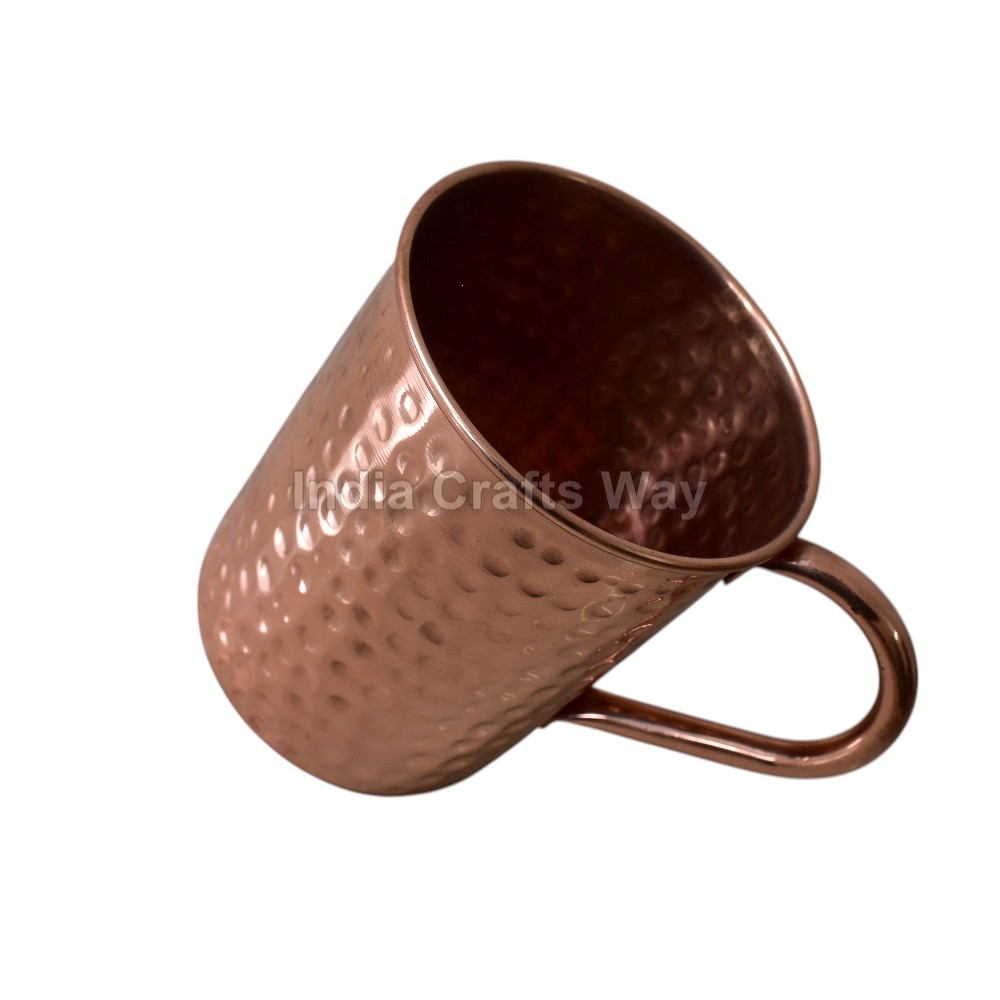 Hand Forged Medieval Mule Copper Mug - Color: Golden