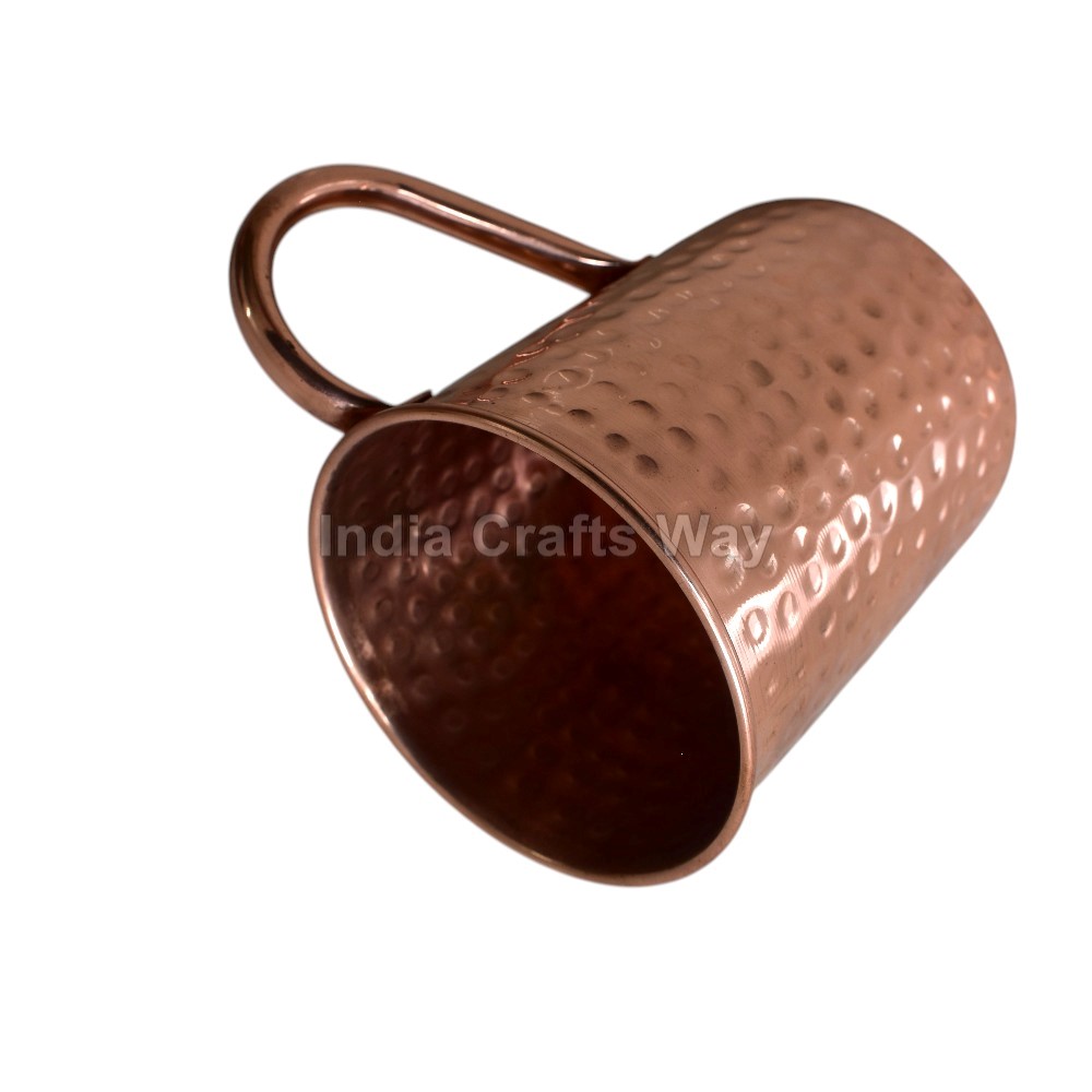 Hand Forged Medieval Mule Copper Mug - Color: Golden