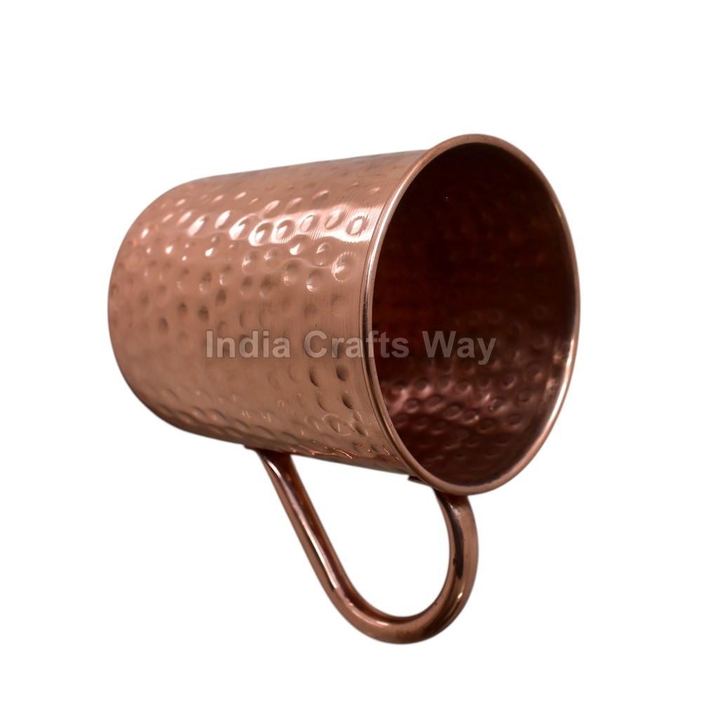 Hand Forged Medieval Mule Copper Mug - Color: Golden