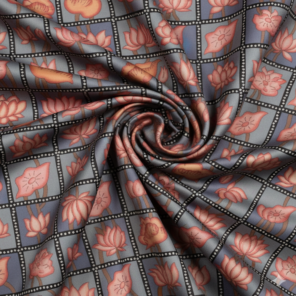 Cambric Kalamkari Fabric, Digital Prints, Multicolour - Application: Garment Making