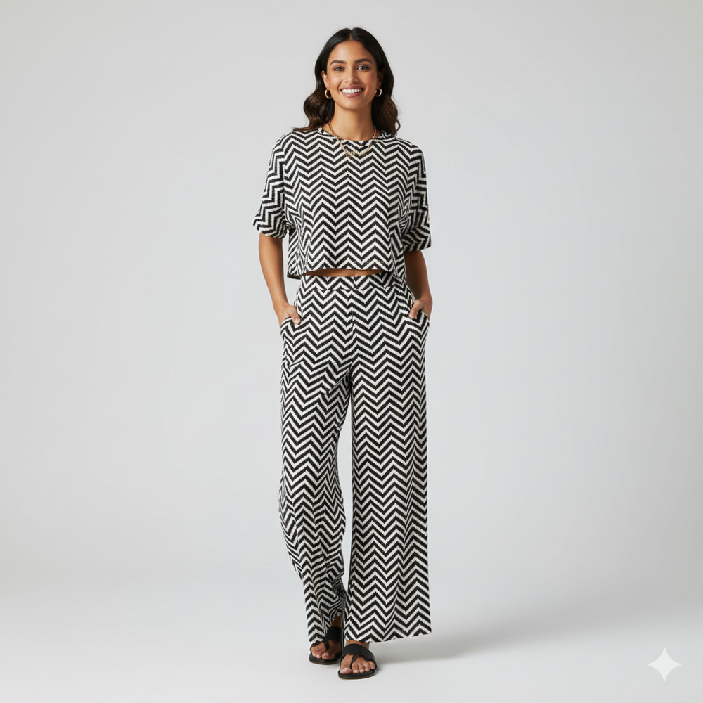 digital geometric printed fabric, Black