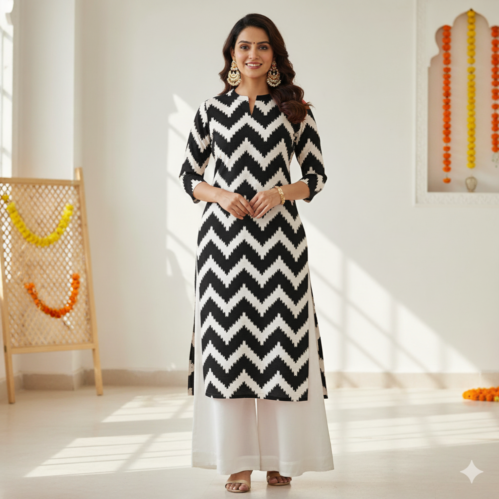 digital geometric printed fabric, Black