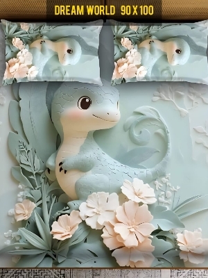 7D Digital Prints Bedsheet Set - Color: Multiple