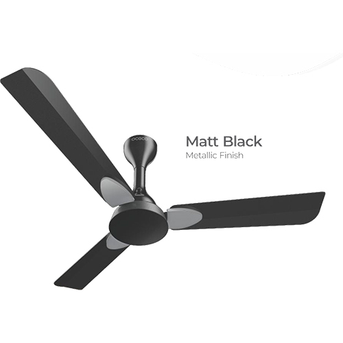 Matt Black Classic Ceiling Fan - No. Of Blades: 3