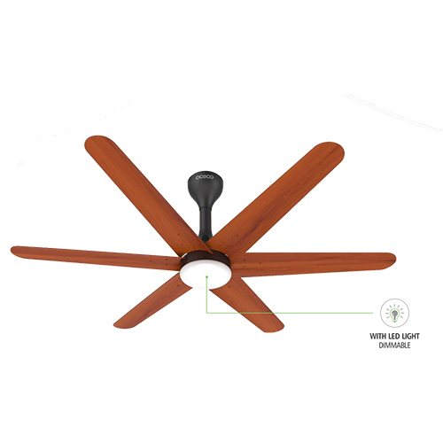 Golden Oak Wood Helic Ceiling Fan