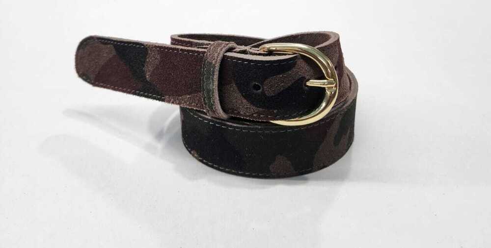3.2Cm Comouflage Jeans Belt - Belt Type: Leather