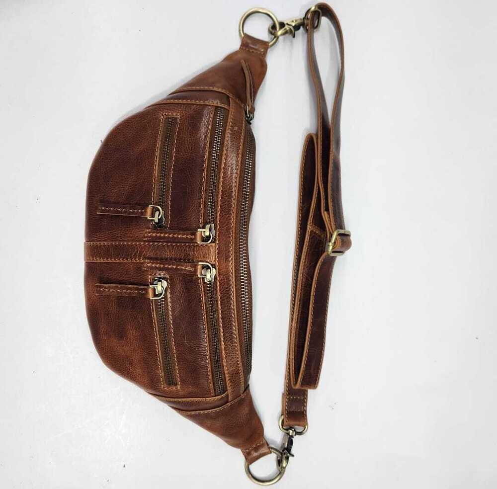 Cow Oily Bumbag - Color: Brown
