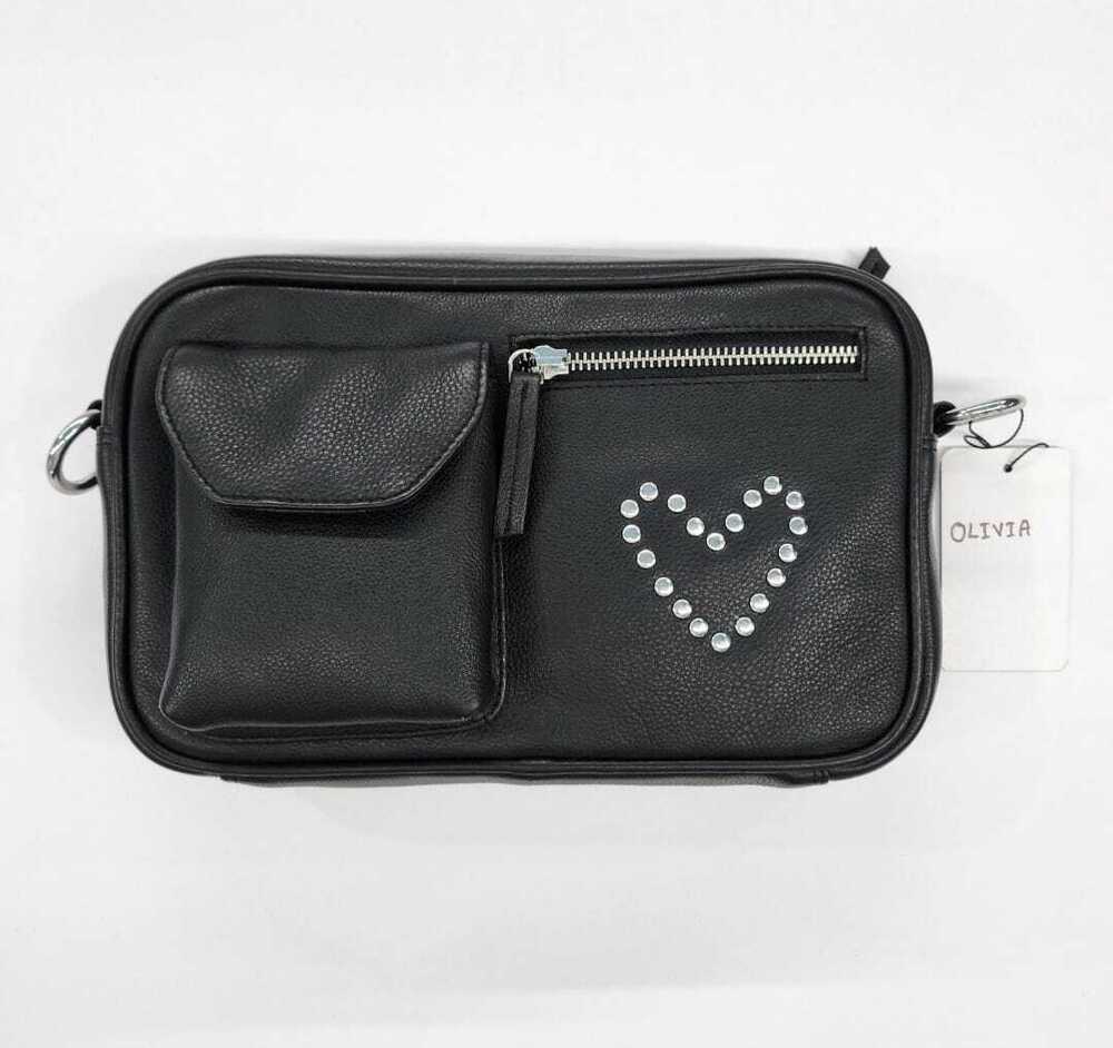 Handbag With Heart Stud Pocket