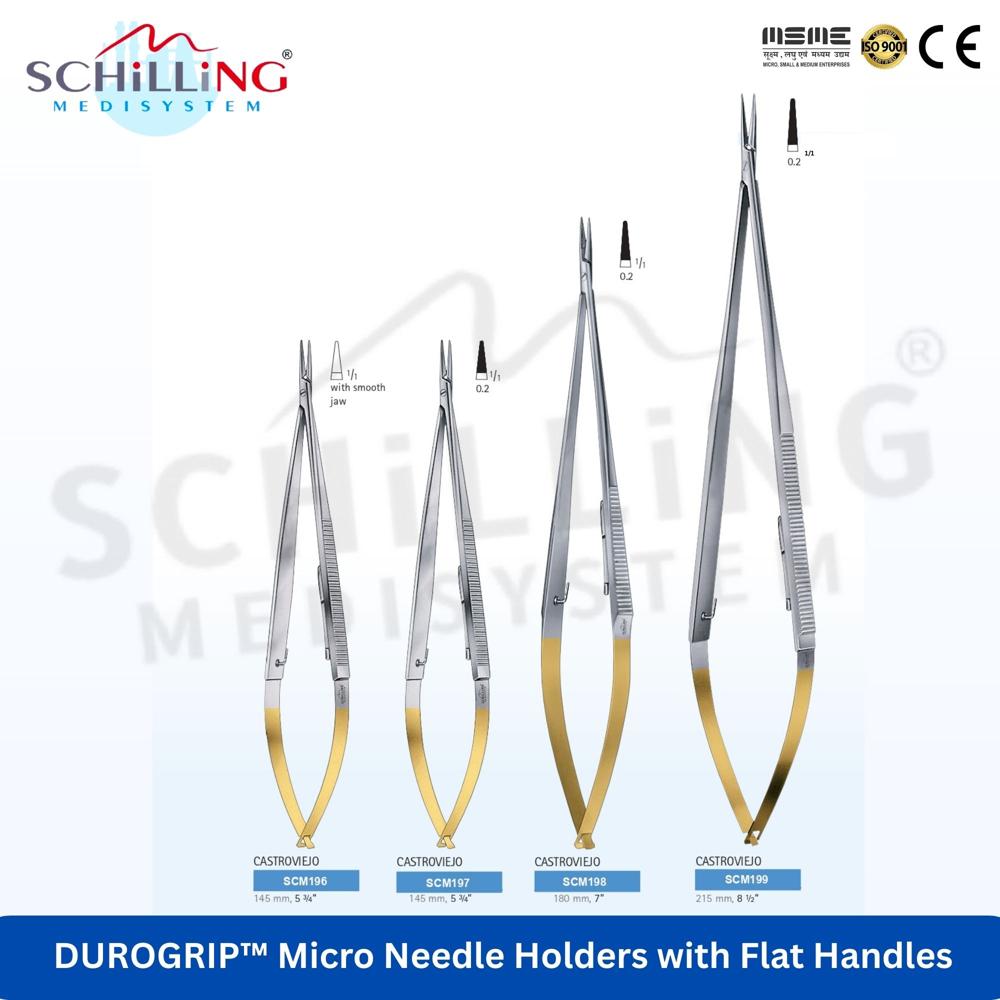 SCHILLING Micro Needle Holders with Flat Handles