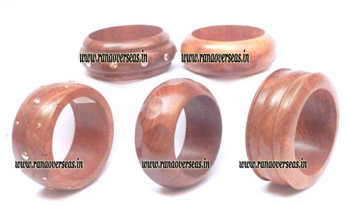 Brown Engraved Wooden Bangles