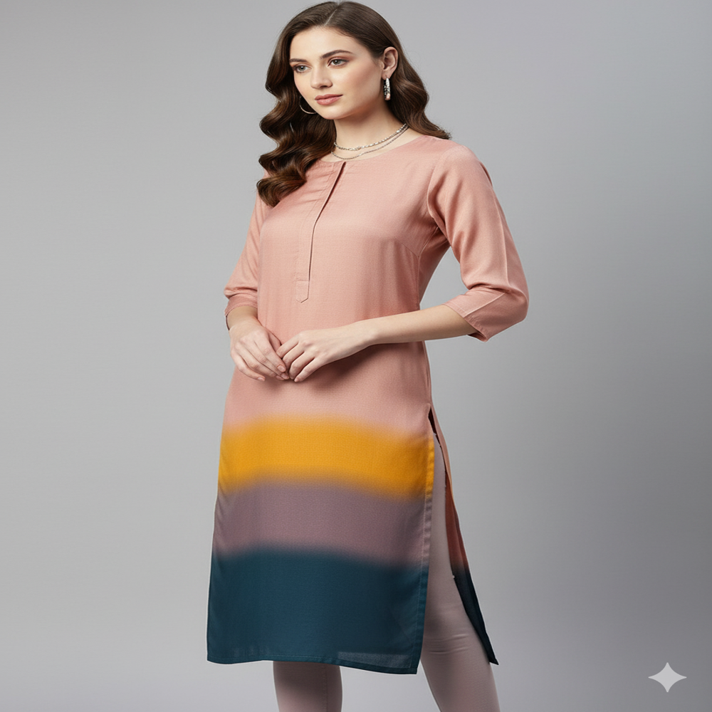 Viscose Color Gradient Fabric