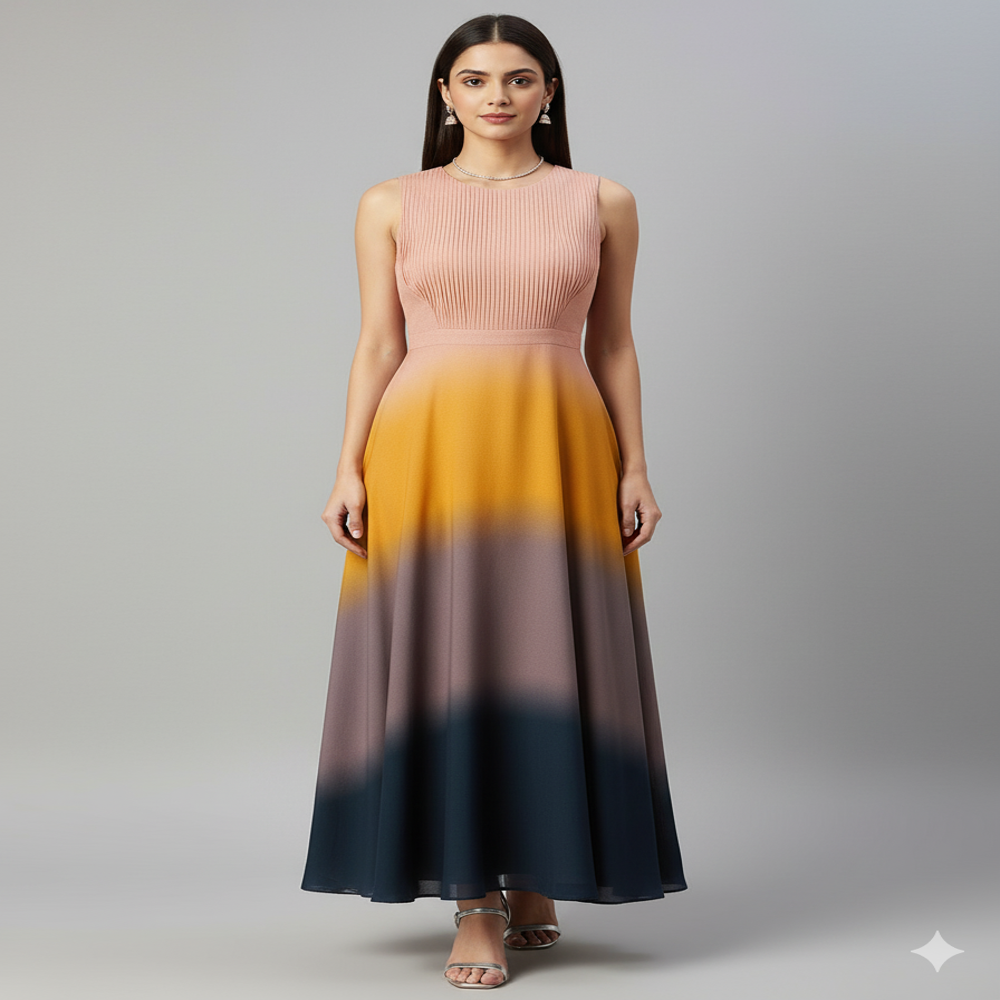 Viscose Color Gradient Fabric