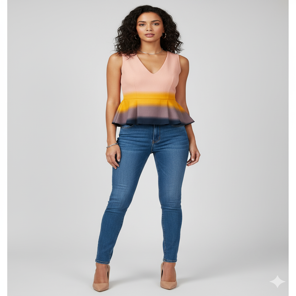 Viscose Color Gradient Fabric