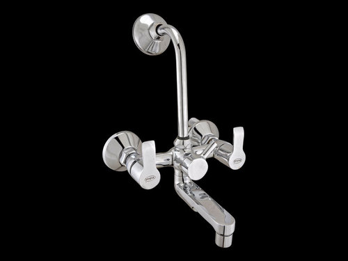 Wall Mixer - Stainless Steel, Oval Shape | Luxurious Design with Overhead Shower Bend and Telephonic Arrangement